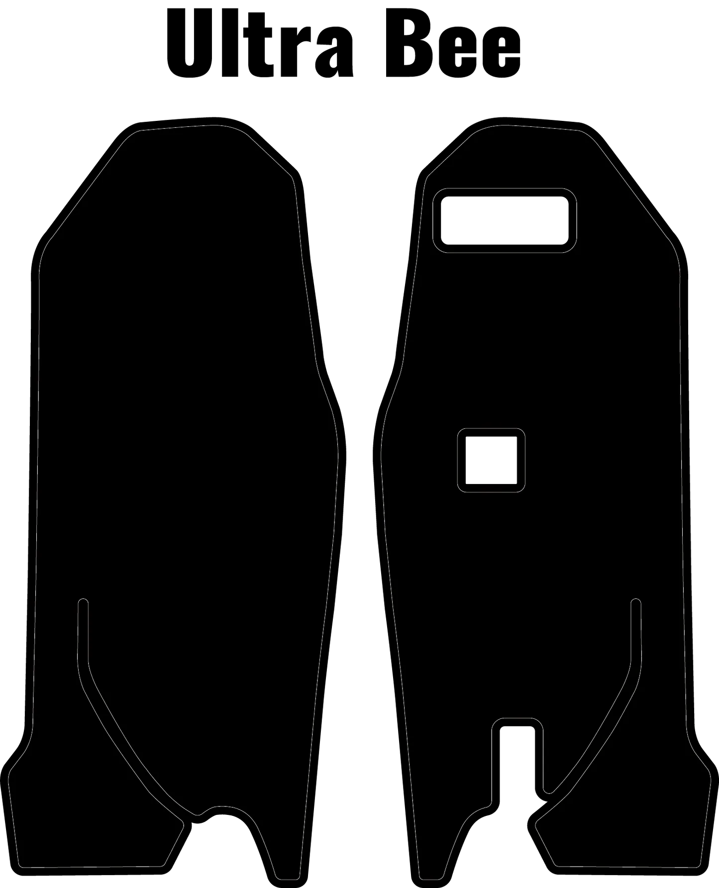 Ultra bee fork guard decal